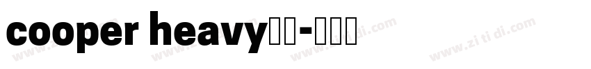 cooper heavy字体字体转换